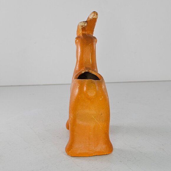 Shawnee Pottery Goat Ram Planter Orange USA - Picture 6 of 10